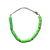 Pulseira Borracha Tailandesa Verde Banho de Ouro 18K