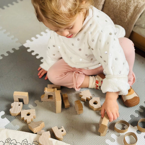 Piso nórdico triangular gris - comprar online