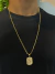 Corrente Cadeado 3mm + Pingente Letra Aprox 15gr Acabamento inove18k