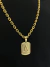 Corrente Cadeado 5mm + Pingente Letra Aprox 41gr Acabamento inove18k - inove_18k