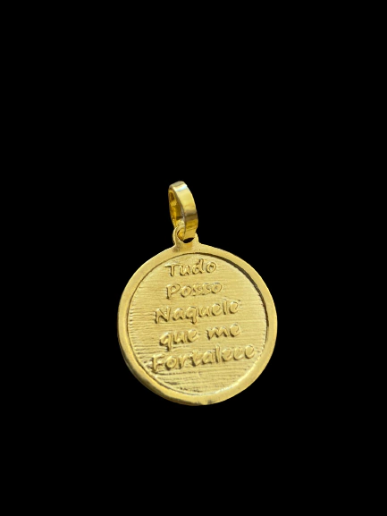 Pingente “tudo posso naquele que me fortalece “ medalha P