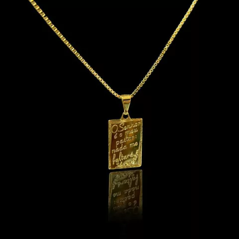 Corrente Veneziana 1.2mm +Pingente Tudo Posso Aprox 4gr Acabamento inove18k