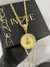 Corrente Cadeado 5mm + Pingente Nsa M Redondo Detalhado Aprox 46gr Acabamento inove18k