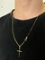 Corrente Veneziana 1.5mm +Pingente Cruz Lisa Aprox 4gr Acabamento inove18k - comprar online