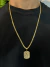 Corrente Cadeado Duplo 4mm + Pingente Letra Aprox 19gr Acabamento inove18k - inove_18k