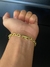 Pulseira Não Perde A Cor 100% Banhada a ouro Modelo Cadeado Comum 6 Mm Envia Hoje - inove_18k