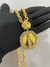 Corrente Cadeado 8mm + Pingente Nsa Redondo G Detalhado Aprox 122gr Acabamento inove18k - inove_18k