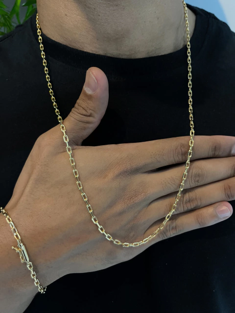 Corrente+ pulseira 3 mm 1 Ano de garantia