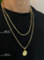 Corrente Cadeado 4mm + Pingente São Bento Dupla Face P Aprox 22gr Acabamento inove18k - comprar online