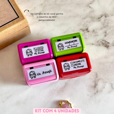 Coleção Inglês - Kit com 4 Carimbos - Passe a imagem para o lado para visualizar o catálogo - comprar online