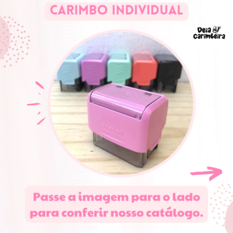 Carimbo Automático Individual - Rosa Pastel - comprar online