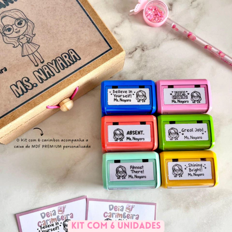 Coleção Inglês - Kit com 6 Carimbos - Passe a imagem para o lado para visualizar o catálogo - comprar online