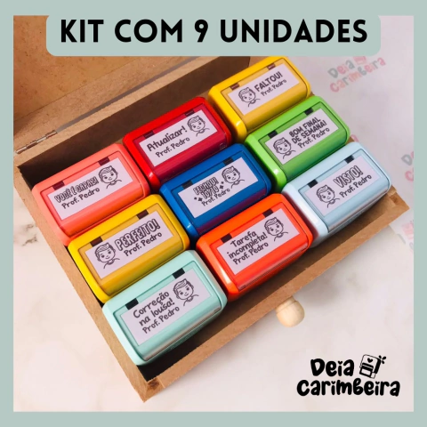 Coleção Professor - Kit Premium com 9 Carimbos - Passe a imagem para o lado para visualizar o catálogo