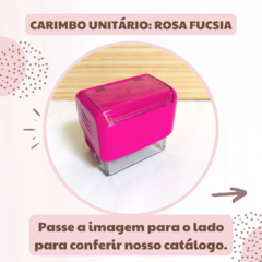 CARIMBO AUTOMÁTICO INDIVIDUAL - ROSA FUCSIA