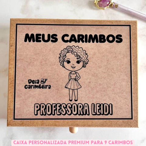 Caixa de MDF Premium Personalizada para 9 Carimbos - comprar online