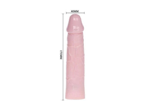 Capa Peniana Extensora em Silicone - Pênis Maior - 19.0 x 4.0 cm - Baile - Importado