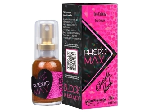 Perfume Afrodisíaco feminino Phero Secrets Black 20 ml - La Pimienta