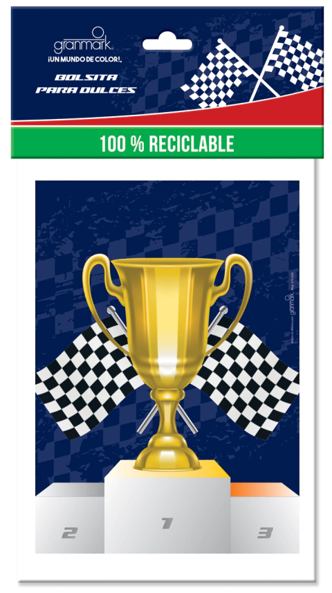 Bolsitas para Dulces Carreras de Autos 25 Pzas