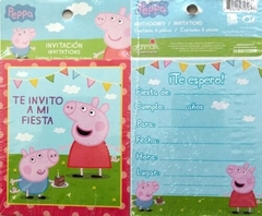 Peppa pig invitaciones fiesta