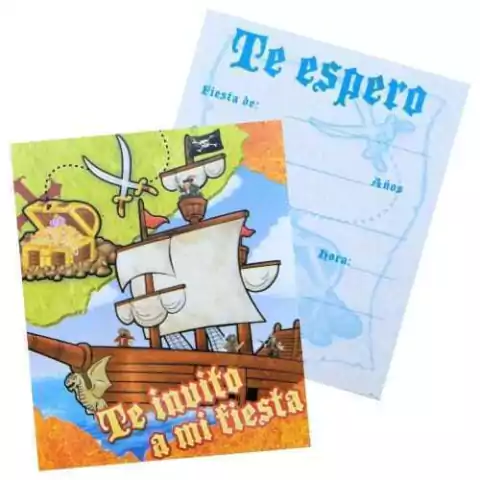 Invitaciones fiesta piratas