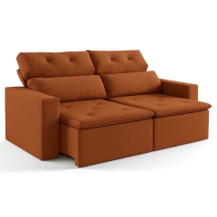 Sofá Damasco Retrátil e Reclinável Com Caixa Reduzida e Molas Bonnel - comprar online