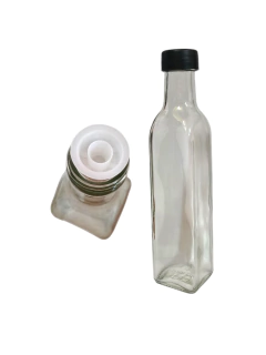 BOTELLAS DE ACEITE 500cc CRISTAL CUADRADA - tienda online
