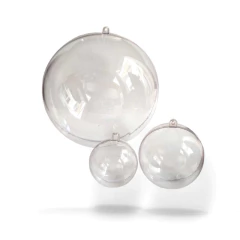 ESFERAS DE ACRILICO 8 CM DE DIAMETRO x 12 unidades
