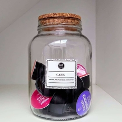 FRASCO ORGANIZADOR DE 3kg CON TAPA DE CORCHO