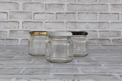 FRASCO DE VIDRIO AMANECER 250CC CON TAPA en internet