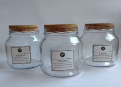 SET DE 4 FRASCOS ORGANIZADORES DE 1500CC C/ CORCHO - tienda online