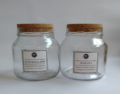 SET DE 2 FRASCOS ORGANIZADORES DE 1500CC CORCHO - comprar online