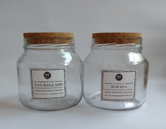 SET DE 4 FRASCOS ORGANIZADORES DE 1500CC C/ CORCHO - comprar online