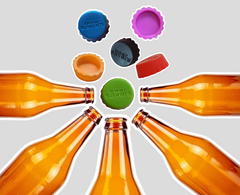 TAPONES DE SILICONA PARA BOTELLA DE CERVEZA x 6 unidades