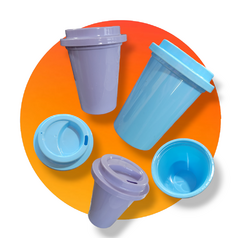 2 X 1 VASO PLASTICO DE 500CC CON TAPA