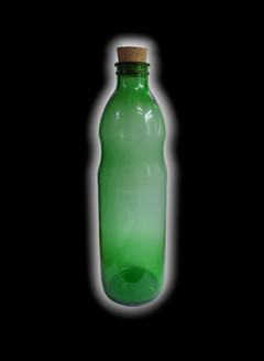 BOTELLA DE VIDRIO 1LT CON TAPA PLÁSTICA PACK DE 15 UNIDADES