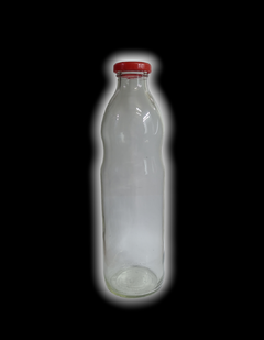 BOTELLA DE VIDRIO 1LT CON TAPA PLÁSTICA - tienda online