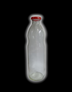 BOTELLA DE VIDRIO 1LT CON TAPA PLÁSTICA PACK DE 15 UNIDADES - tienda online