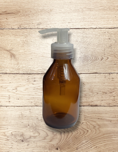 BOTELLA JARABE 125CC AMBAR CON ACCESORIO - comprar online
