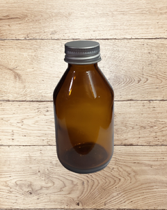 BOTELLA JARABE 125CC AMBAR CON ACCESORIO - comprar online