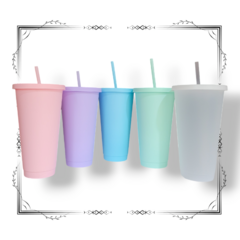 Vaso XL 750cc con tapa y sorbete