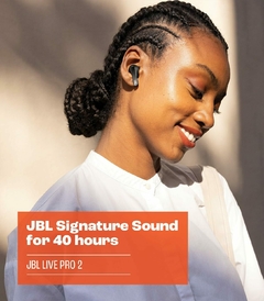 JBL LIVE PRO 2 TWS PLATEADO + ANC (NOISE CANCELLING) +6 Microfonos + IPX4 + Carga Inalambrica + Alexa/Google + APP 40hs de Carga
