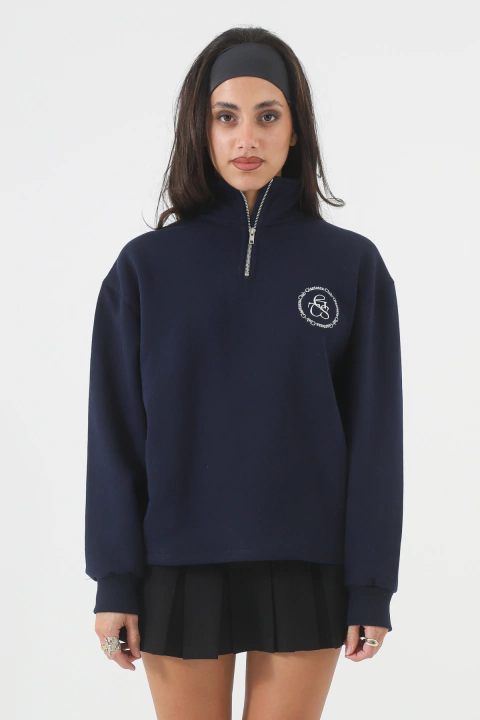 BUZO 1/4 ZIP LUST BLUE NAVY - comprar online
