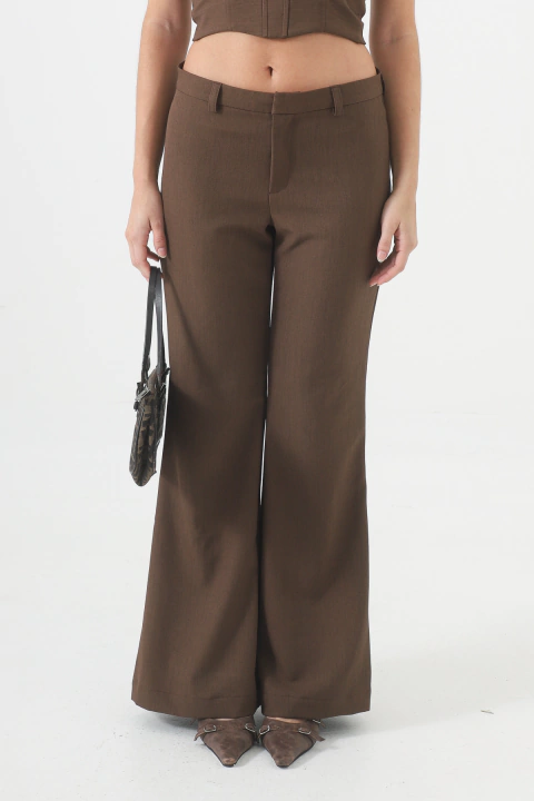 PANTALÓN PERFECT FIT SASTRE MOCA - comprar online