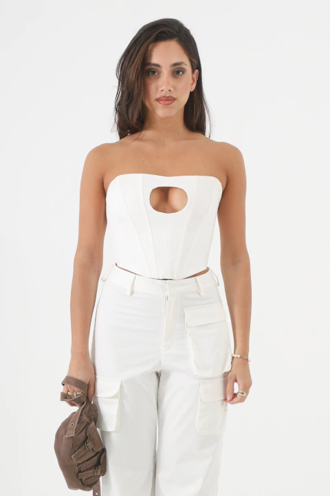 CORSET HOLE BLANCO - comprar online