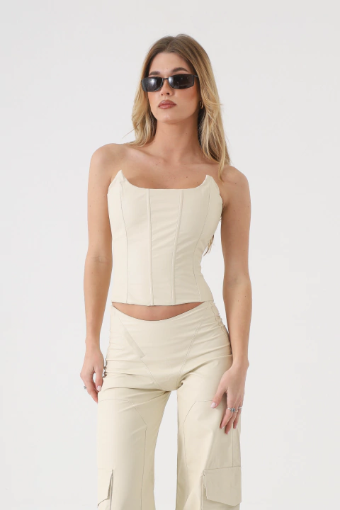 CORSET HOT AS ICE BEIGE