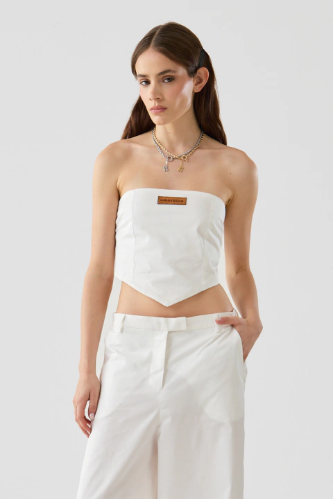 TOP BANDANA INSANITY BLANCO - comprar online