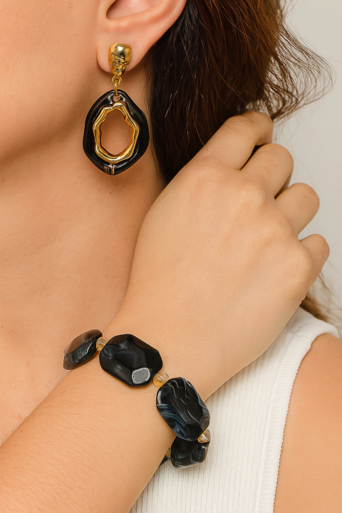 Kit em resina preto - comprar online