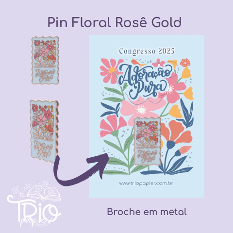 Pin Esmaltado Floral Congresso 2025 - comprar online