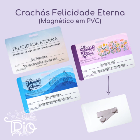 Crachá PVC Magnético Congresso 2026