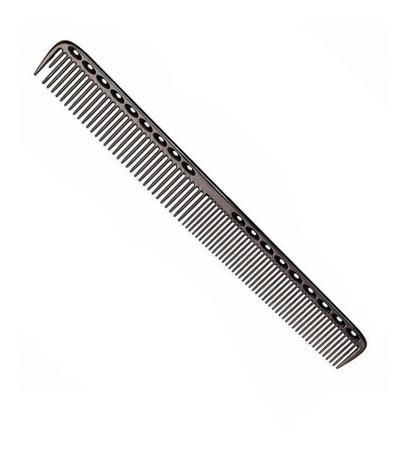 Pente De Metal Aluminio 21,5cm Para Barbeiros Preto Fosco